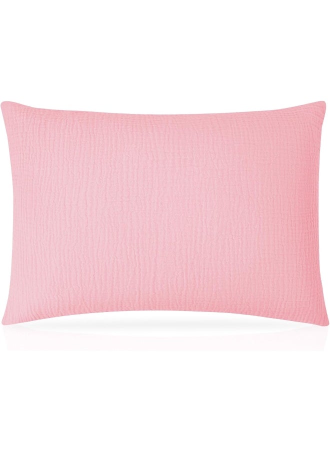 Pro Goleem Toddler Pillow with Muslin Pillow Case, Pink