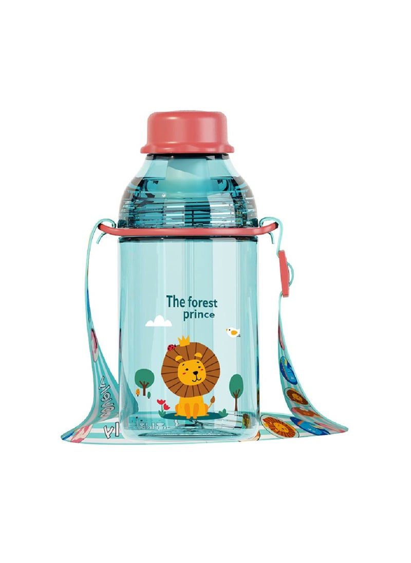 FunBlast Tritan 400 ML Water Bottle for kids, Cute Animal Design Water Bottle with Sipper, Sipper Bottle for Kids -Anti-leak Kids Cartoon Water Bottle for Kids - 400 ML (Forest Prince, Pack of 1)