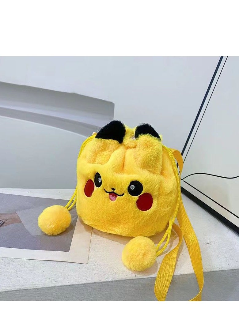 Pokemon Pikachu Plush Cartoon Doll Messenger Bag Toy 15 cm