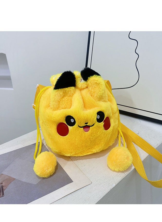 Pokemon Pikachu Plush Cartoon Doll Messenger Bag Toy 15 cm