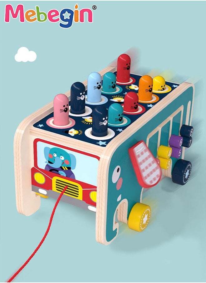 Wooden Hammering and Pounding Toys For Toddlers Educational Wooden Toy for Boys Girls Birthday Gift,Whack a Mole Game for Toddlers,Xylophone Gopher, Mouse and Hamster, Gift for 3+ Years