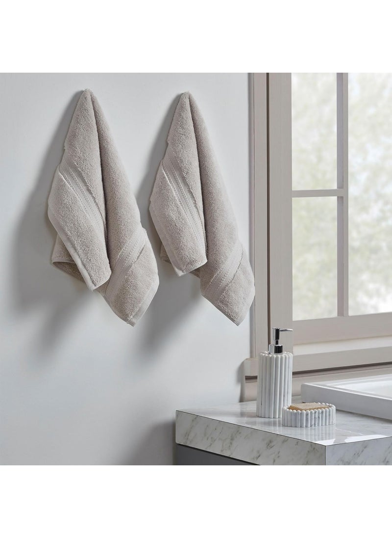 Trident Towels for Hand Nectarsoft Collection 100 Cotton Towels for MenWomen 625 GSM 2 Pc Hand Towel Damon Grey
