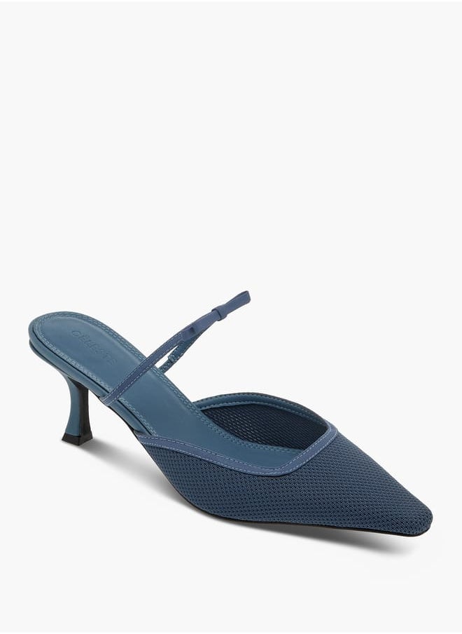 Women's Bow Accent Slip-On Shoes with Stiletto Heels