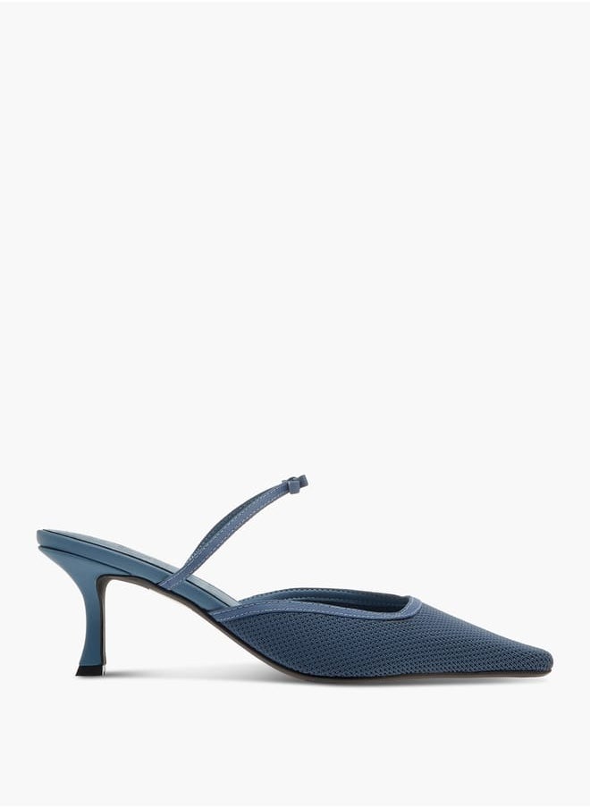 Women's Bow Accent Slip-On Shoes with Stiletto Heels