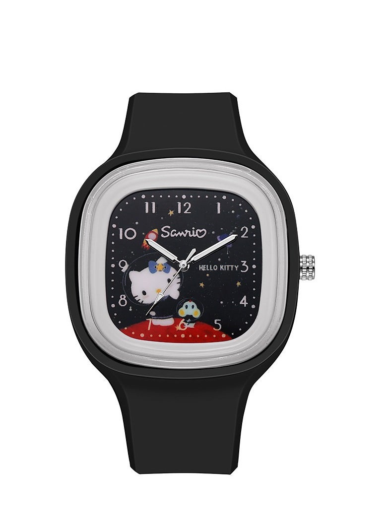 Hellokitty New Fashion Skin Feel Silicone Watch Black