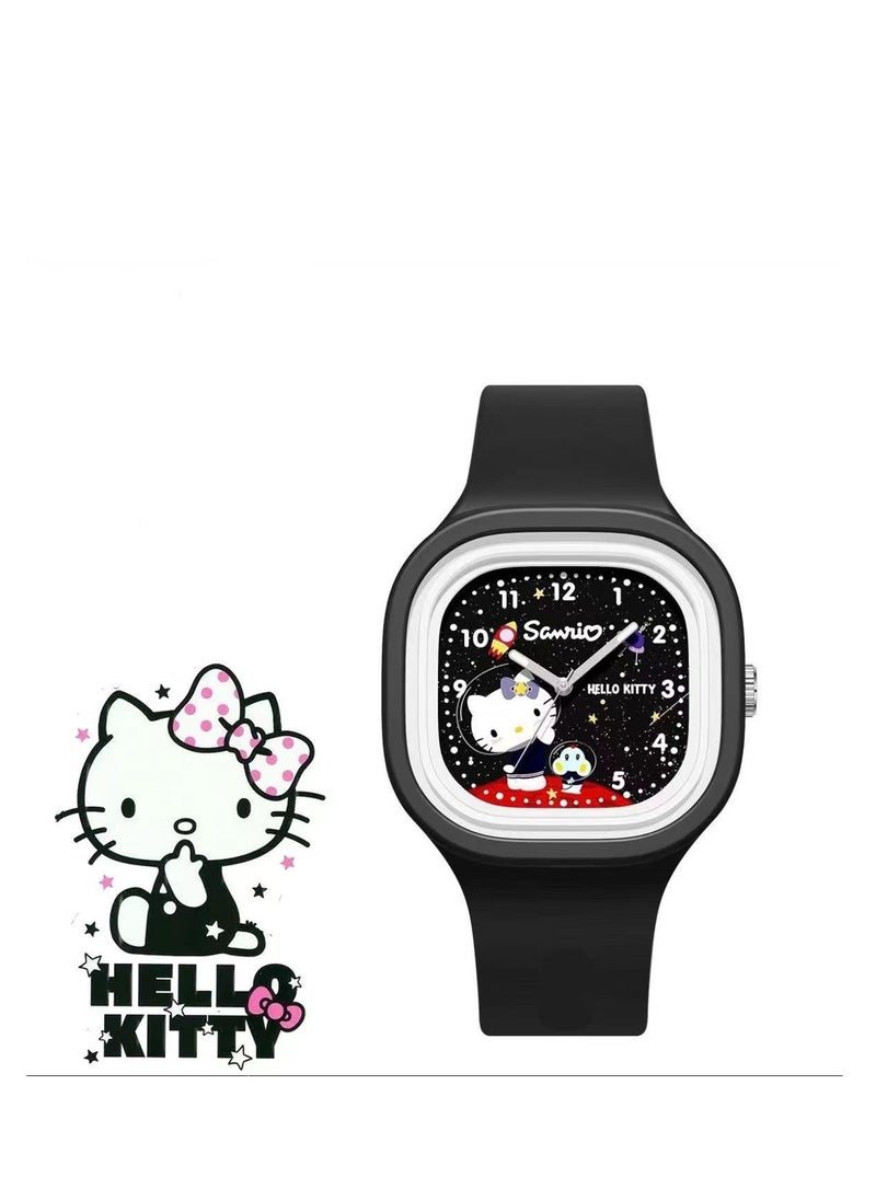 Hellokitty New Fashion Skin Feel Silicone Watch Black