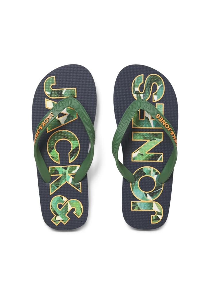JFWLOGO PALM PRINT FLIP FLOP JNR