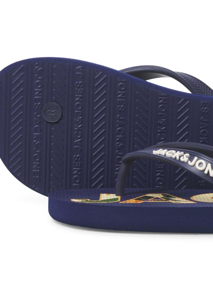 JFWLOGO PALM PRINT FLIP FLOP JNR