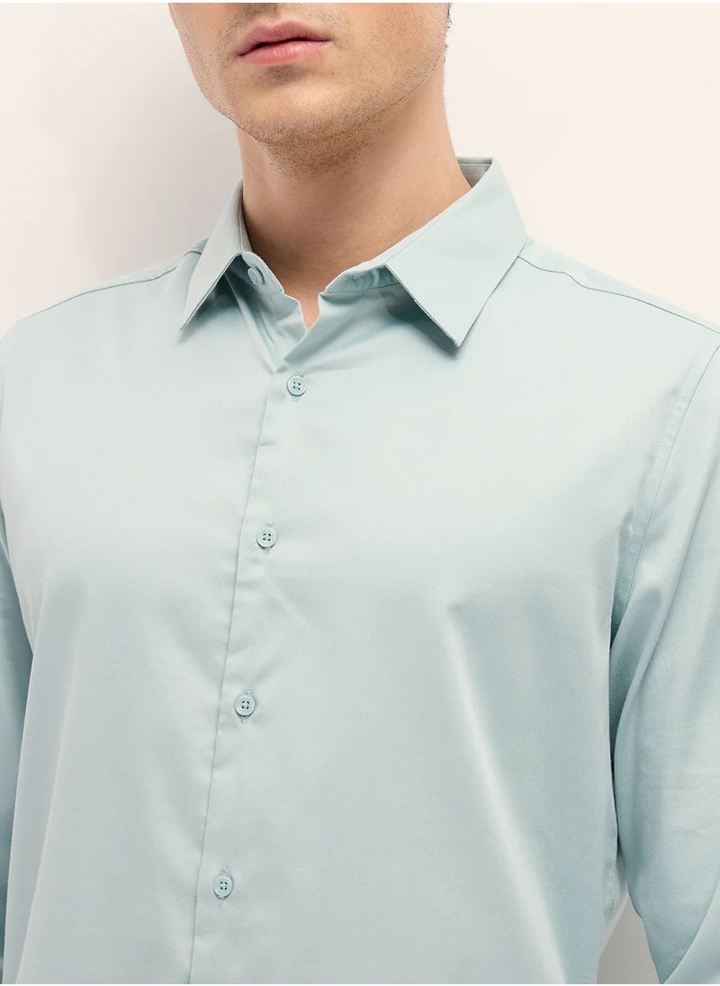 Cotton Shirt for Men | Slim Fit, Long Sleeve, Casual or Formal Button-Down | Soft, Breathable Fabric for Work, Everyday, & All-Season Wear in Stylish