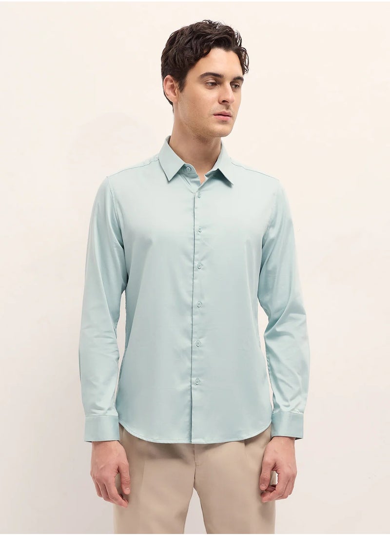 Cotton Shirt for Men | Slim Fit, Long Sleeve, Casual or Formal Button-Down | Soft, Breathable Fabric for Work, Everyday, & All-Season Wear in Stylish