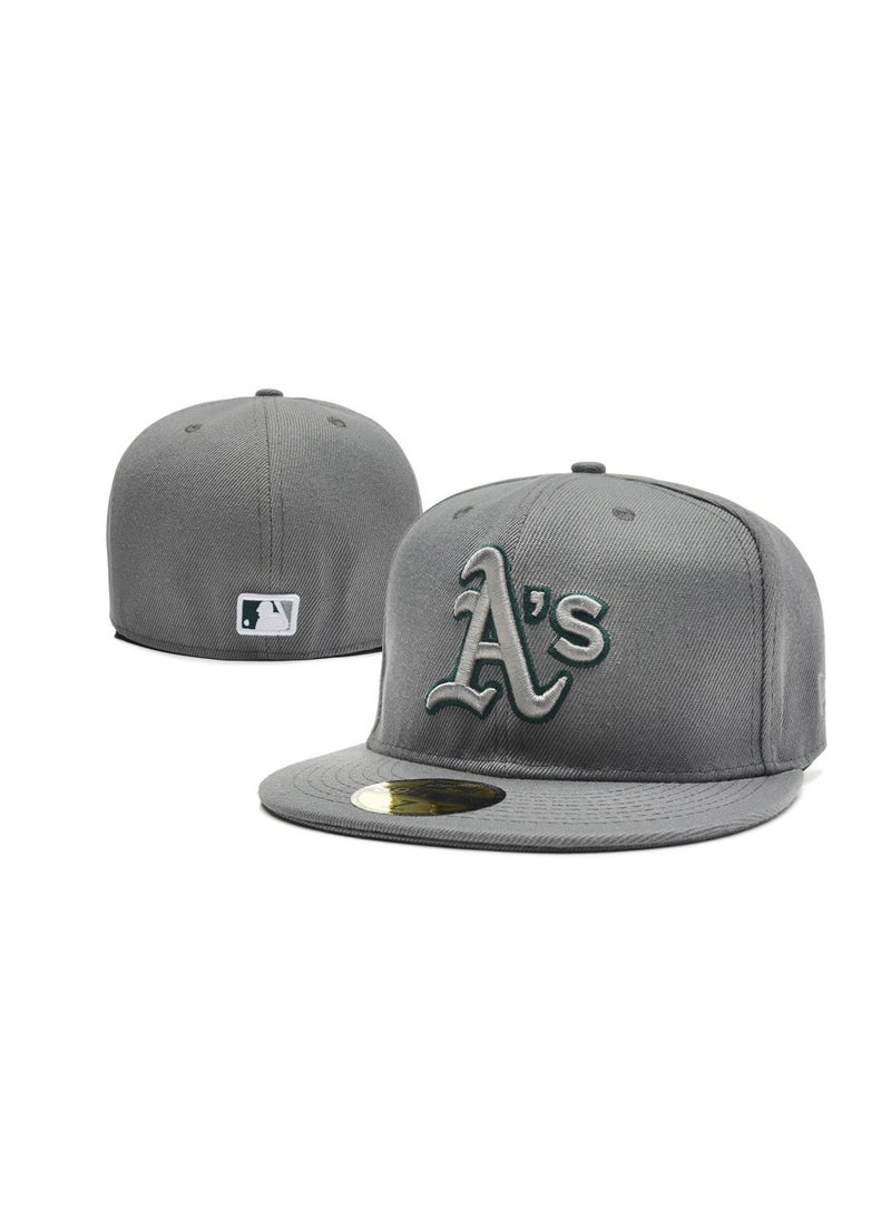 NEW ERA 3D Embroidered Fitted Baseball Team Cap with Closed Back for Sun Protection 60.6cm
