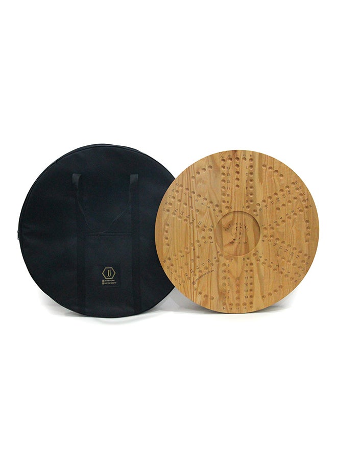 Solid OAK Wood Jacaroo Double Sided Board Game For 4 And 6 Players, Two sides jakaroo with Glass Marbles, Playing Cards and Carry Bag 4 Players