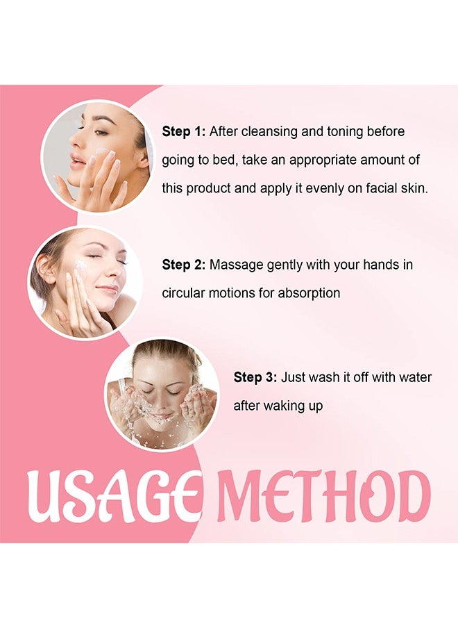 Watermelon Glow Sleeping Mask, Watermelon Overnight Face Masks Skincare, with AHA, Hyaluronic Acid, Niacinamide - Anti Aging Face Cream for Smooth, Glowing (50ml)