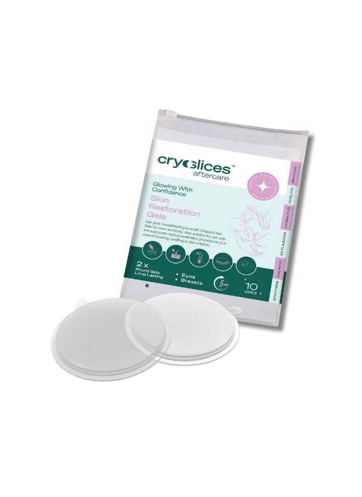 Cryoslices Patented Cryogel Skin Restoration Round Gels, Eyes, Targets Puffiness, Dark Circles, Chapped Skin & Made with Natural Ingredients, Cruelty-Free