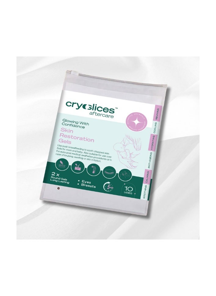 Cryoslices Patented Cryogel Skin Restoration Round Gels, Eyes, Targets Puffiness, Dark Circles, Chapped Skin & Made with Natural Ingredients, Cruelty-Free