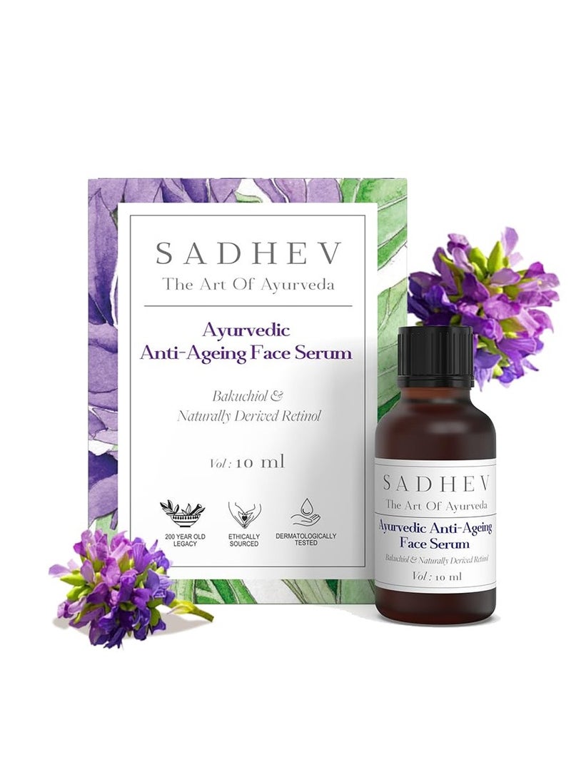 Ayurvedic Anti-Ageing Face Serum With Goodness OF Bakuchiol And Naturally Derived Retinol for Reducing Wrinkles, Fine lines And Dark Spots