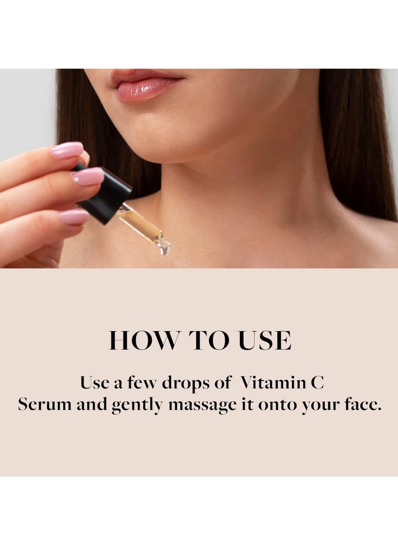 Ayurvedic Vitamin C Face Serum For Glowing and Clear Skin With Pomegranate Seed Oil And Natural Vitamin E - 30ml