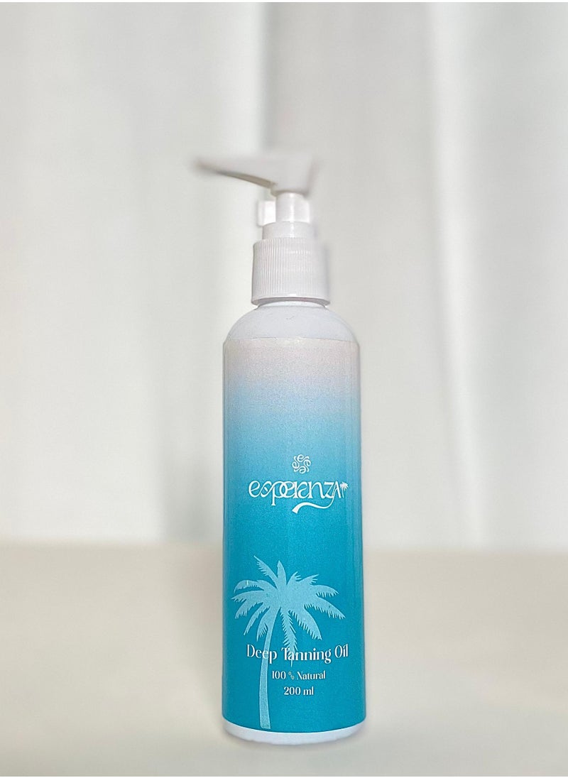 Esperanza -  Coffee extract Deep Tanning Oil - 200 ml - 100% natural