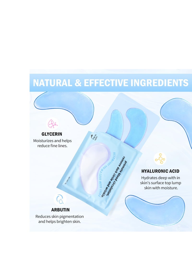 Under Eye Patches (30 Pairs) Hyaluronic Acid Eye Masks for Puffy Eyes, Dark Circles, Eye Bag, Wrinkles - Skin Care Gifts for Women, Under Eye Gel Patches