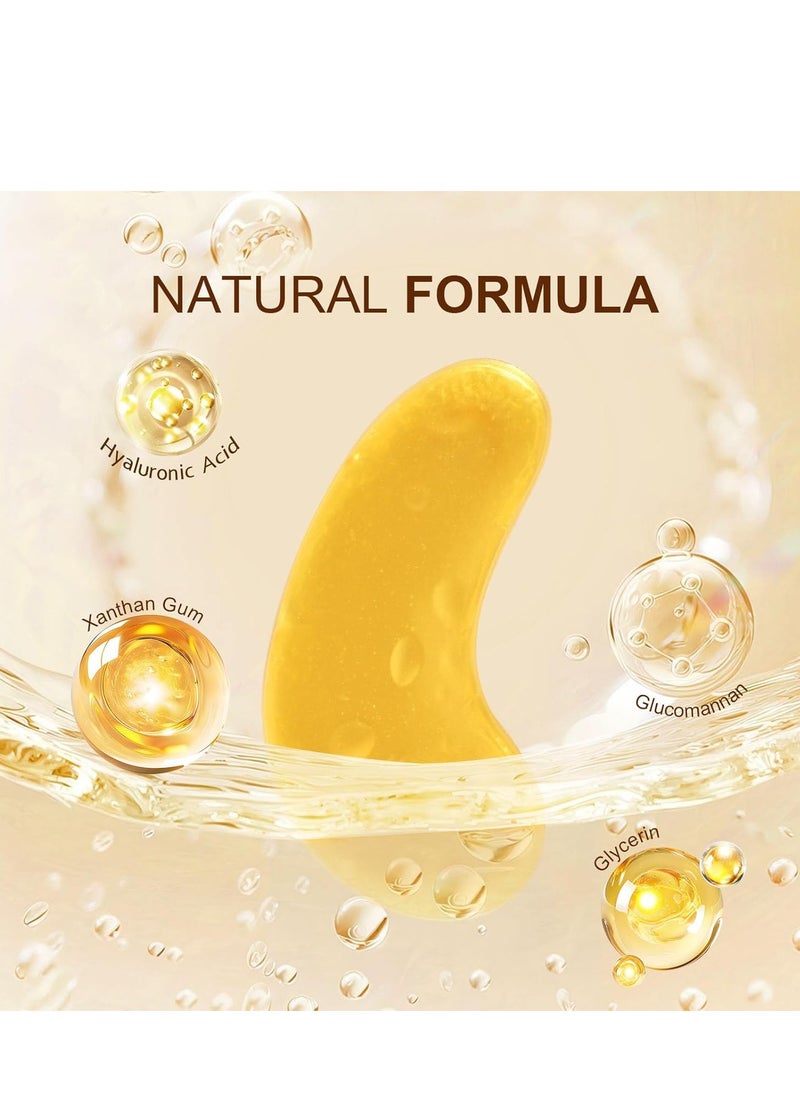 20Pairs/40Pcs 24K Gold Eye Patches, Collagen Eye Masks for Dark Circles and Eye Bags, Smooth Wrinkles & Puffy Eyes, Moisturizing Skin, Skincare Eye Treatment, Beauty & Personal Care