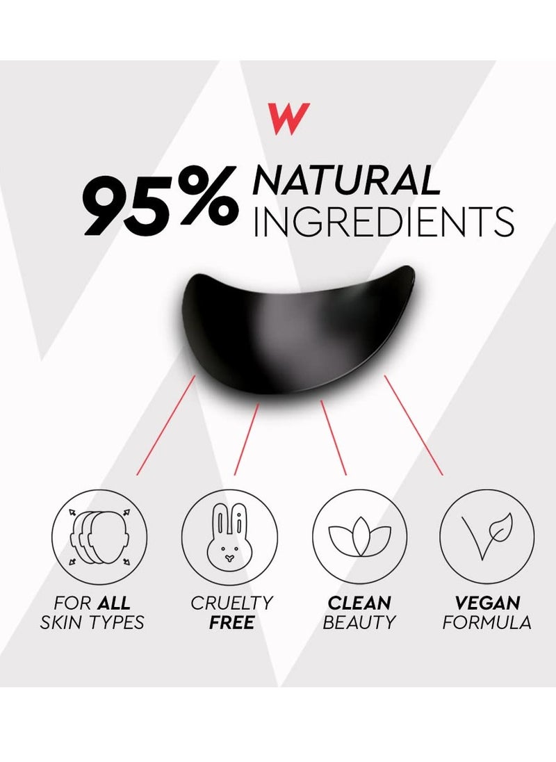 Wolf Project Under Eye Patches (5 pairs) For Dark Circles, Puffy Eyes, and Wrinkles - With Caffeine, Vitamin C and Peptides. Under Eye Masks Reduce Tired Eyes And Under Eye Bags