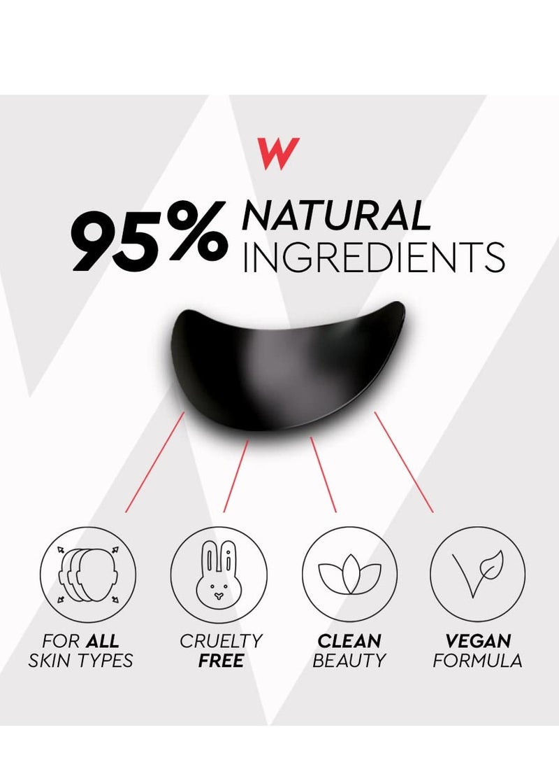 Wolf Project Under Eye Patches (15 pairs) For Dark Circles, Puffy Eyes, and Wrinkles - With Caffeine, Vitamin C and Peptides. Under Eye Masks Reduce Tired Eyes And Under Eye Bags