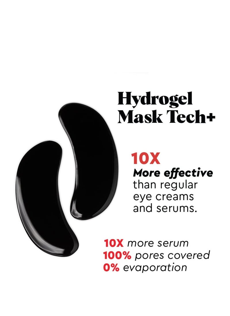 Wolf Project Under Eye Patches (15 pairs) For Dark Circles, Puffy Eyes, and Wrinkles - With Caffeine, Vitamin C and Peptides. Under Eye Masks Reduce Tired Eyes And Under Eye Bags
