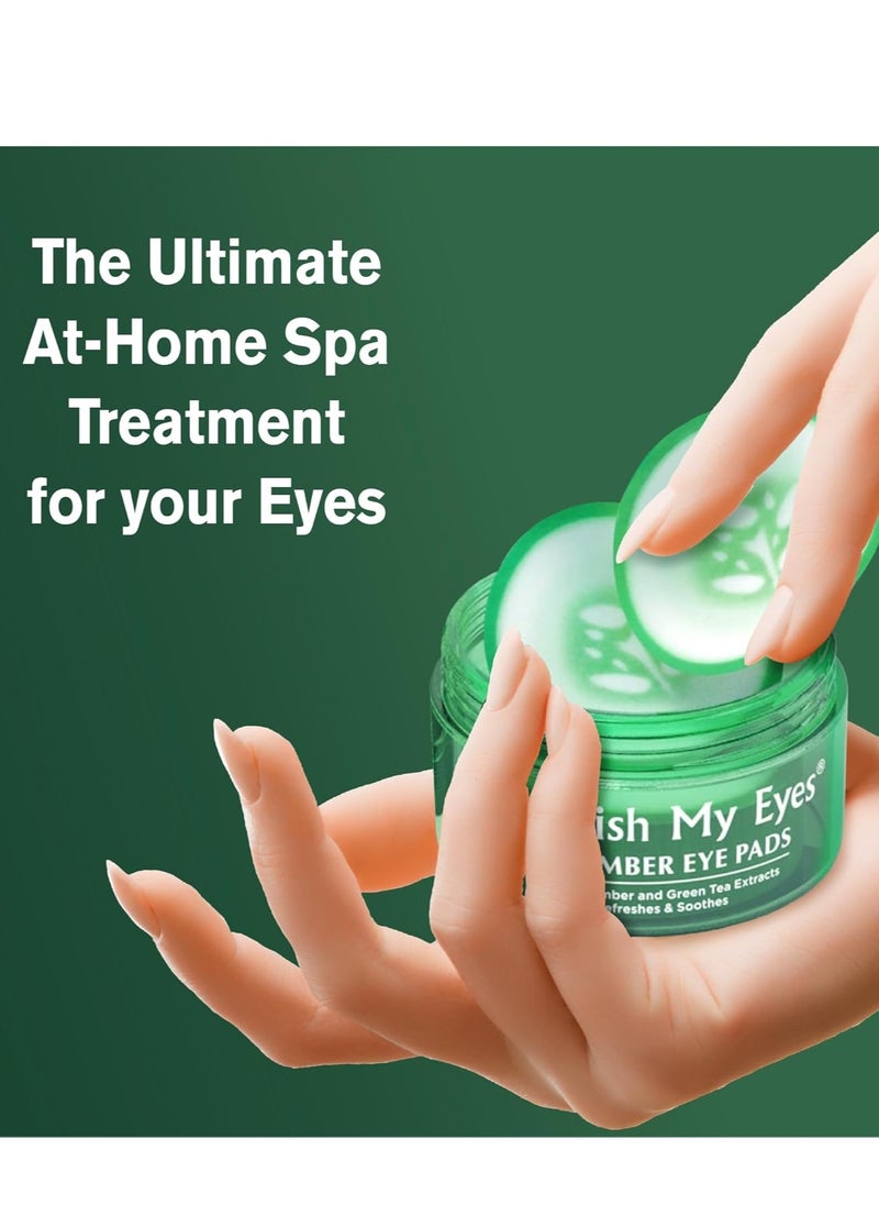 Fran Wilson Nourish My Eyes Eye Pads - Soothe Tired Eyes, Reduce Puffiness & Dark Circles, hydrates the skin around the eyes - 36 Count - Cooling & Refreshing, Instantly (Cucumber)