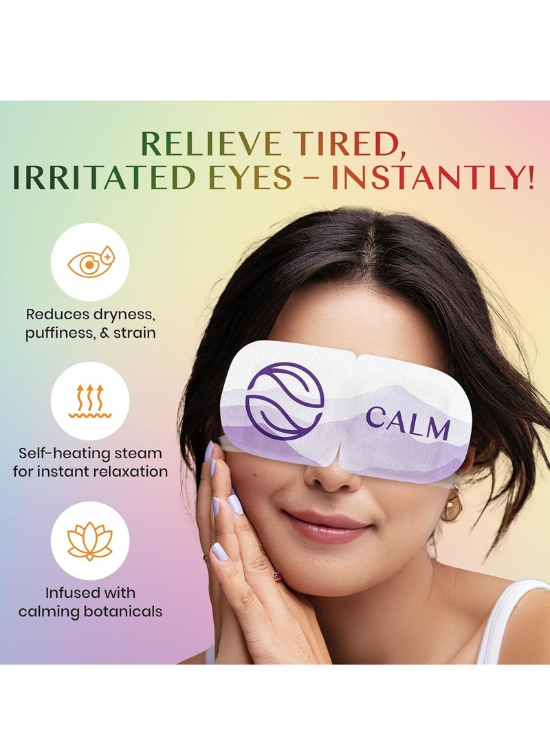 Body Restore Self Heated Steam Eye Mask 5 Pack - Easter Basket Stuffers, Relaxation Gifts for Her and Him, Best Friend, Stye Eye Treatment, Disposable Heating Pad, Travel Essentials - Variety