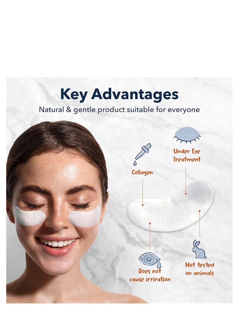 Purederm Deluxe Collagen Eye Mask Collagen Pads For Women 4 Pack Of 30 Sheets/Natural Eye Patches With Anti-aging and Wrinkle Care Properties/Help Reduce Dark Circles and Puffiness