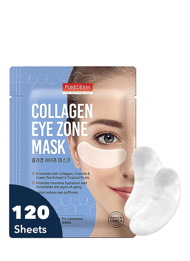 Purederm Deluxe Collagen Eye Mask Collagen Pads For Women 4 Pack Of 30 Sheets/Natural Eye Patches With Anti-aging and Wrinkle Care Properties/Help Reduce Dark Circles and Puffiness