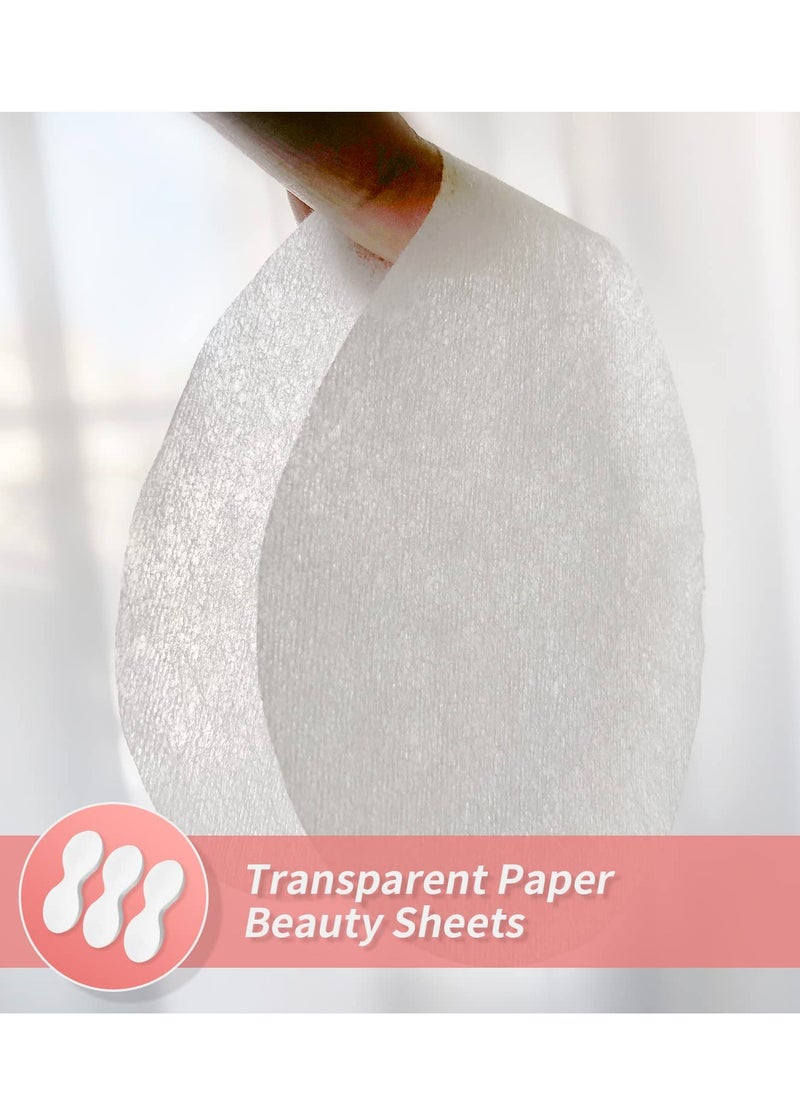 MoyRetty 300 Sheets Disposable Eye Mask-Non Woven Eye Care Cotton, Facial Eye Covers Skincare Spa Paper, Cosmetic Facial Paper Sheet Eye Nose Face Pads for Home Salon Beauty Tools