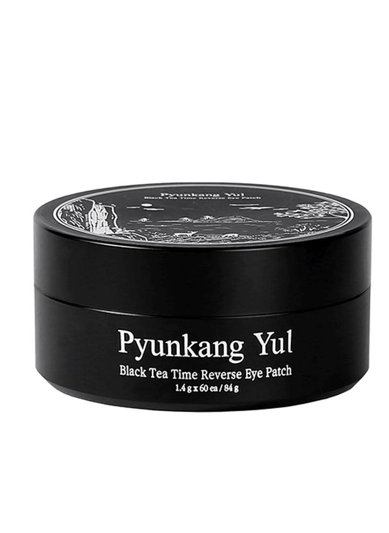 Pyunkang Yul [PKY] Black Tea Time Reverse Eye Patch for Anti-Aging, Deep Nourishing with Low-Molecular Collagen, Dark Circles & Fine Line Care with Kombucha, Korean Skincare (30 Pairs)