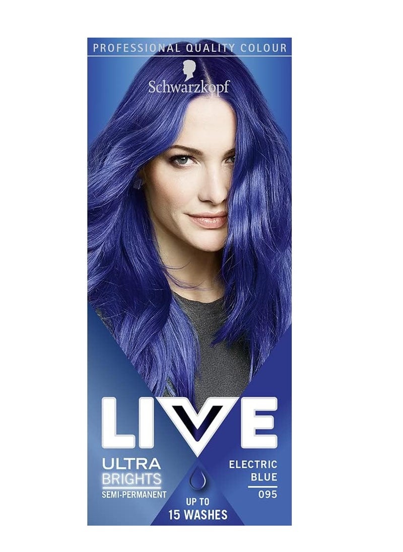 LIVE ELECTRIC BLUE 95 Semi permanent hair dye