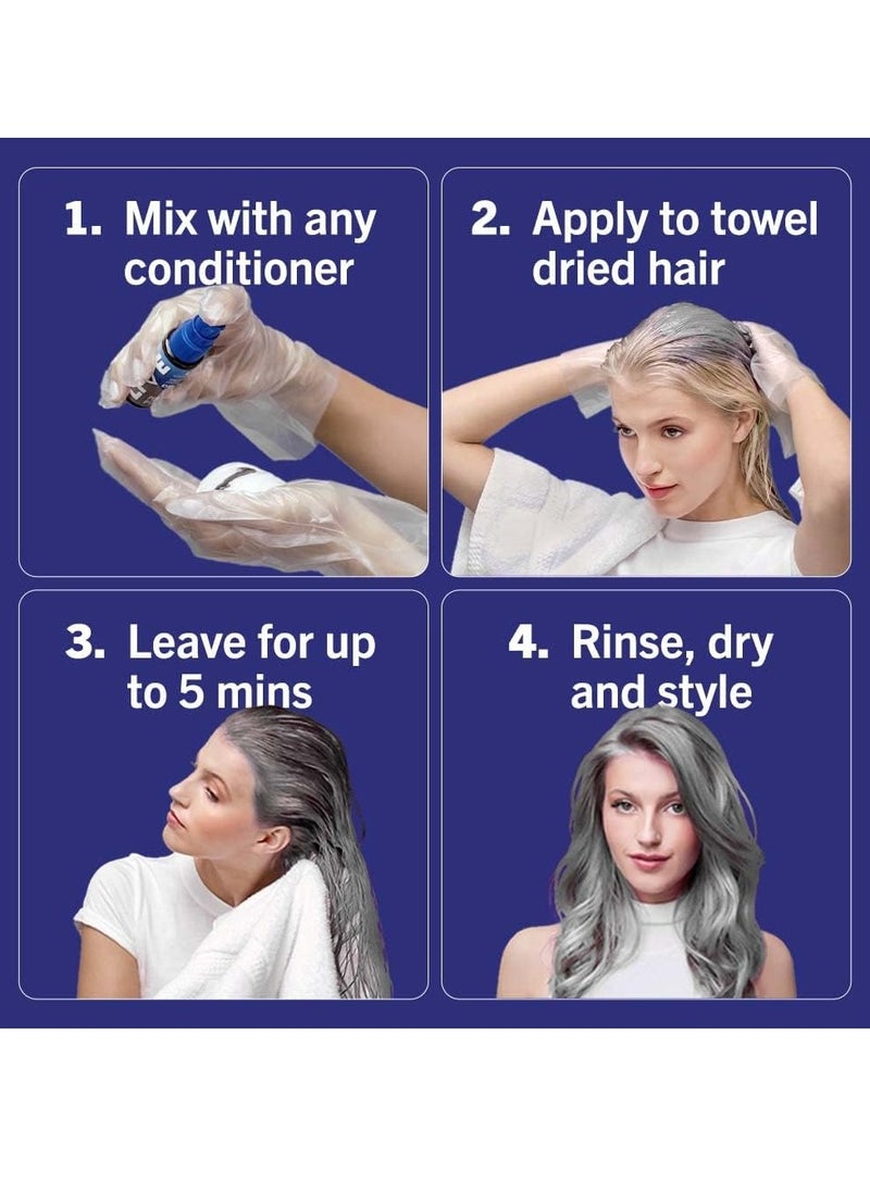 Live Schwarzkopf Colour Drops Vegan Semi Permanent Lasts 2 to 12 Washes Ice Silver 30 ml