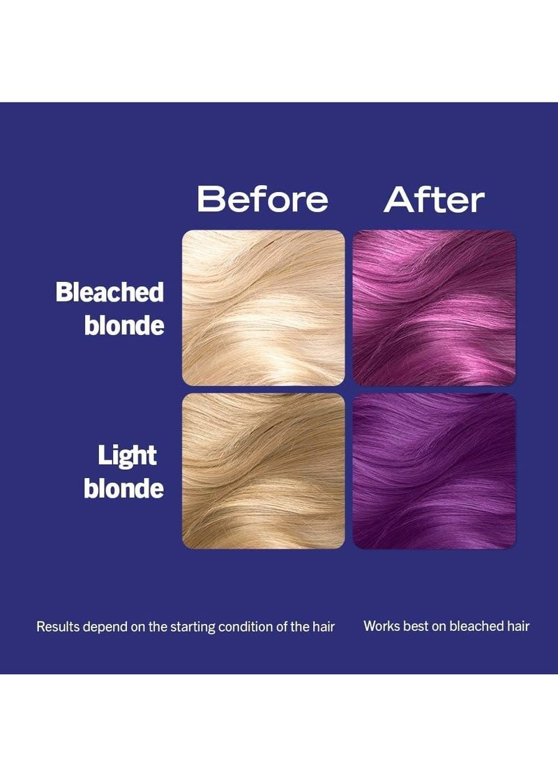 LIVE Urban Metallics Vibrant Long Lasting Permanent Purple Hair Dye Infused with Coconut Oil for Shiny Hair Amethyst Chrome U69