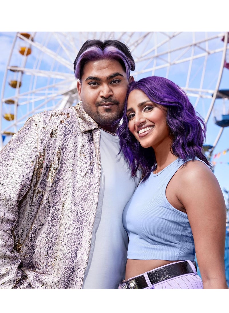 LIVE Urban Metallics Vibrant Long Lasting Permanent Purple Hair Dye Infused with Coconut Oil for Shiny Hair Amethyst Chrome U69
