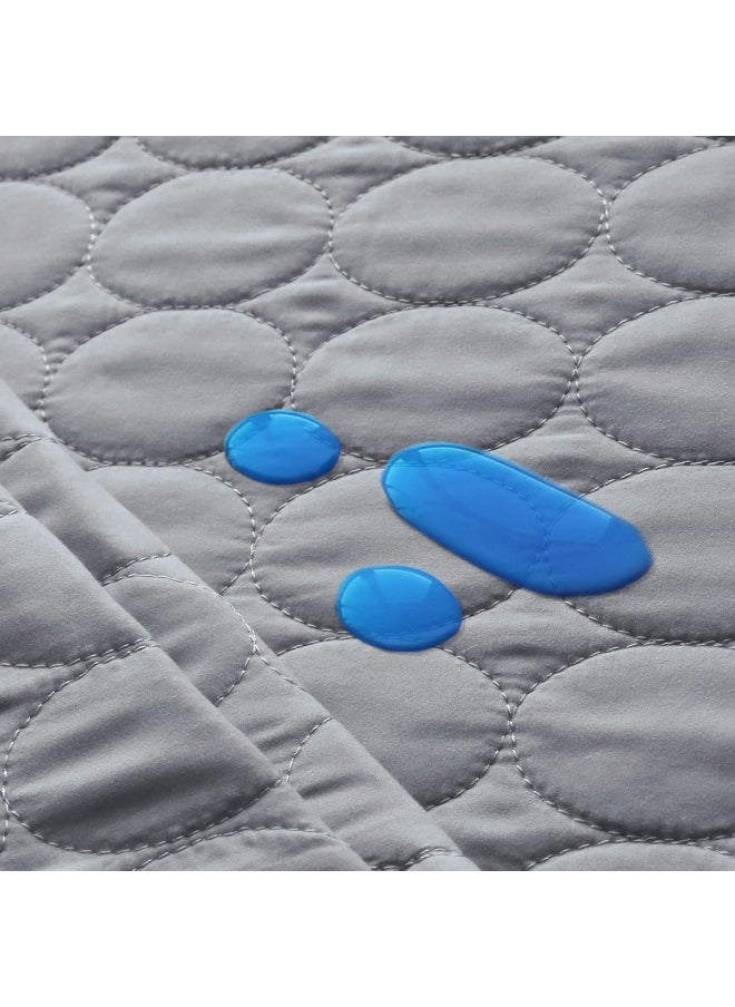 Biloban Mini Crib Mattress Protector 2 Pack Waterproof, Quilted 38