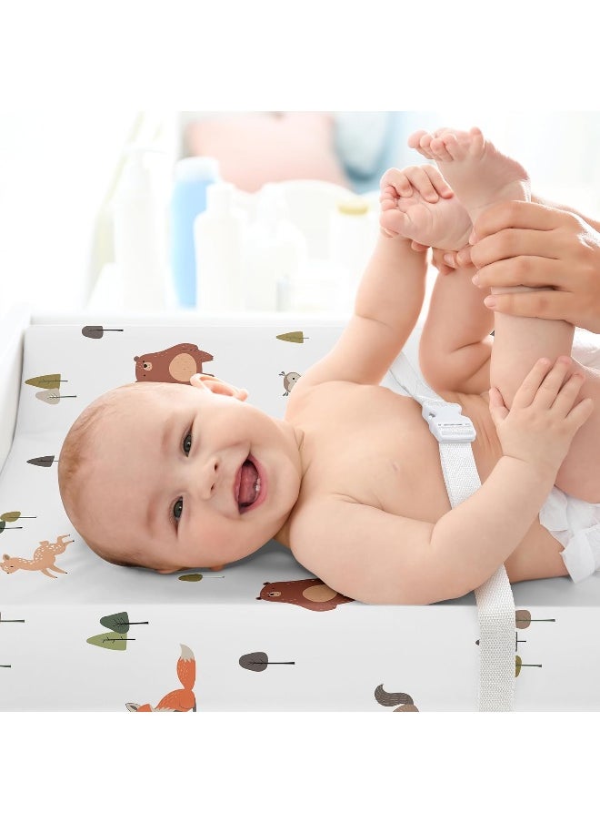 Sweet Jojo Designs Woodland Animals Boy Girl Gender Neutral Unisex Baby Changing Pad Cover Sheet Infant Newborn Diaper Table Change Mat Cover Sage Green Beige Watercolor Forest Animal Brown Bear Fox