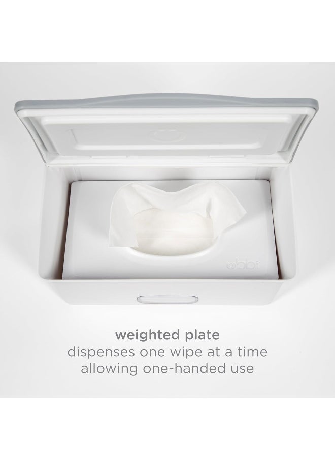 Ubbi Baby Wipes Dispenser with Weighted Plate and Secure Seal