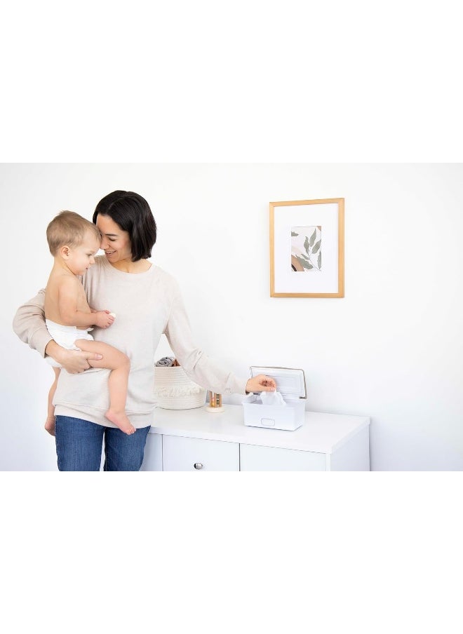 Ubbi Baby Wipes Dispenser with Weighted Plate and Secure Seal