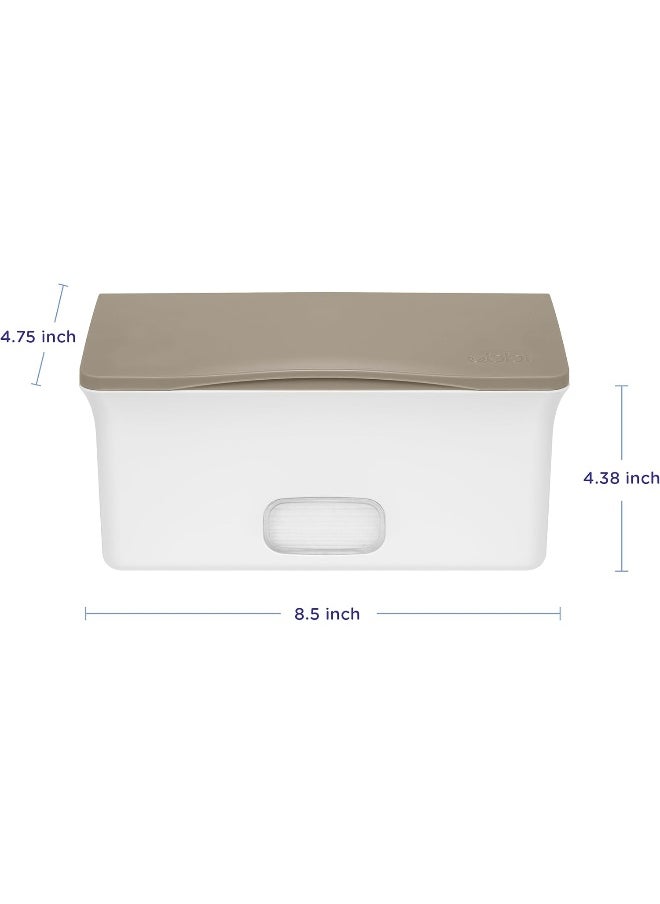 Ubbi Baby Wipes Dispenser with Weighted Plate and Secure Seal