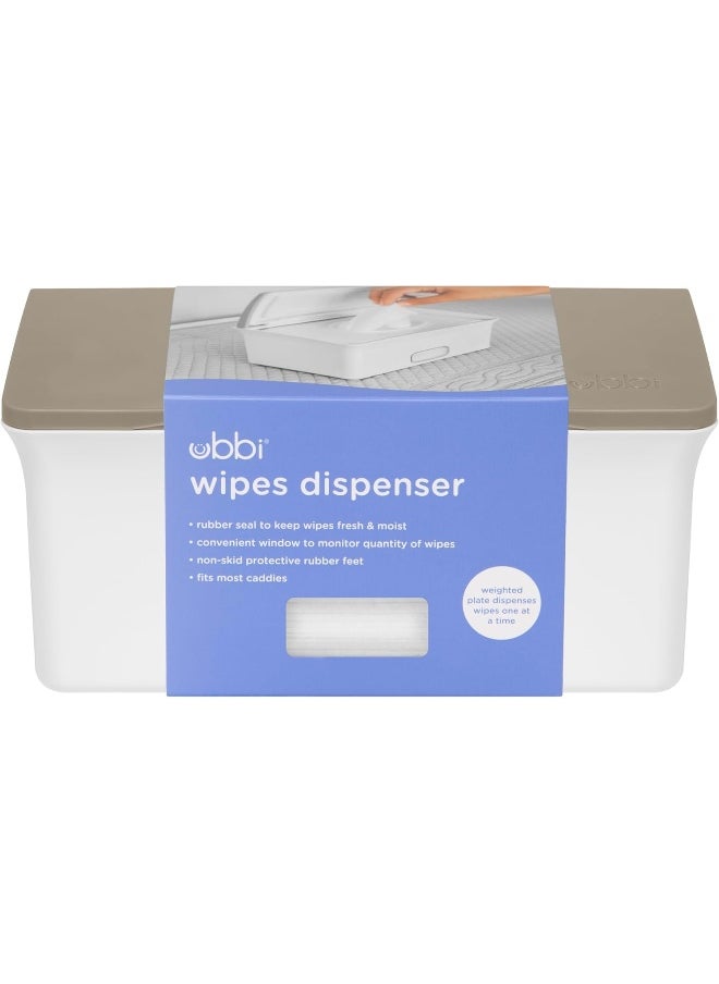 Ubbi Baby Wipes Dispenser with Weighted Plate and Secure Seal