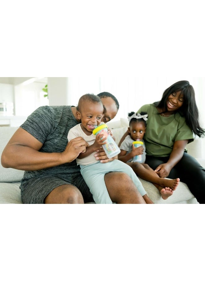 The First Years Cocomelon Insulated Straw Cups - Silicone Straw Cups for Toddlers - Kids Water Bottles Ages 24 Months and Up - 2 Count
