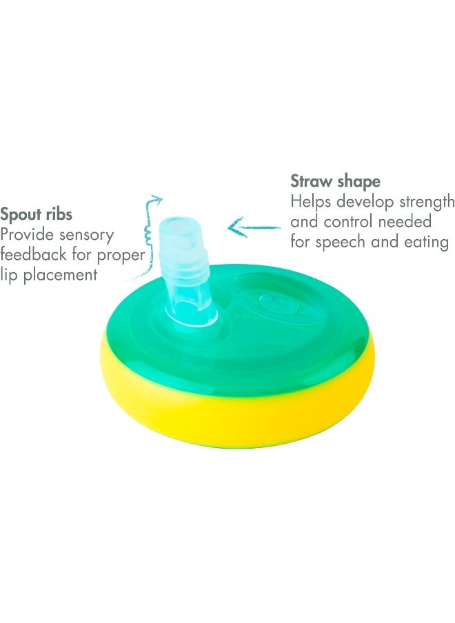 The First Years Cocomelon Insulated Straw Cups - Silicone Straw Cups for Toddlers - Kids Water Bottles Ages 24 Months and Up - 2 Count