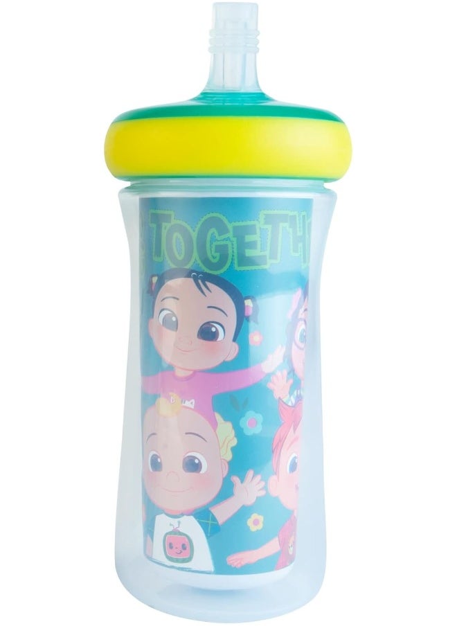 The First Years Cocomelon Insulated Straw Cups - Silicone Straw Cups for Toddlers - Kids Water Bottles Ages 24 Months and Up - 2 Count