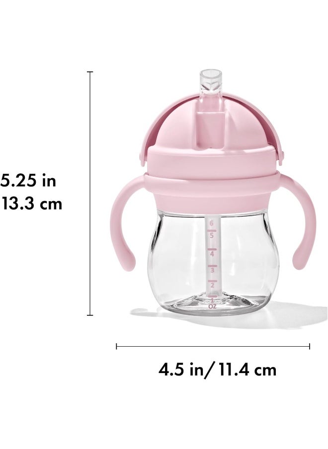 OXO TOT Transitions Straw Cup with Removable Handles 6 oz Blossom
