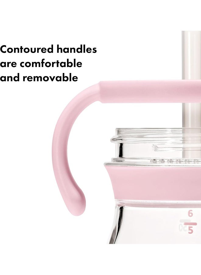 OXO TOT Transitions Straw Cup with Removable Handles 6 oz Blossom