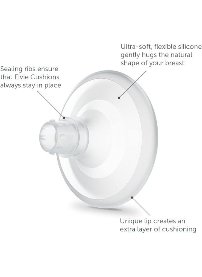 Elvie Cushions 15mm | Soft-Silicone Cushions to Enhance fit for Improved Comfort and Efficiency (2 Pack)
