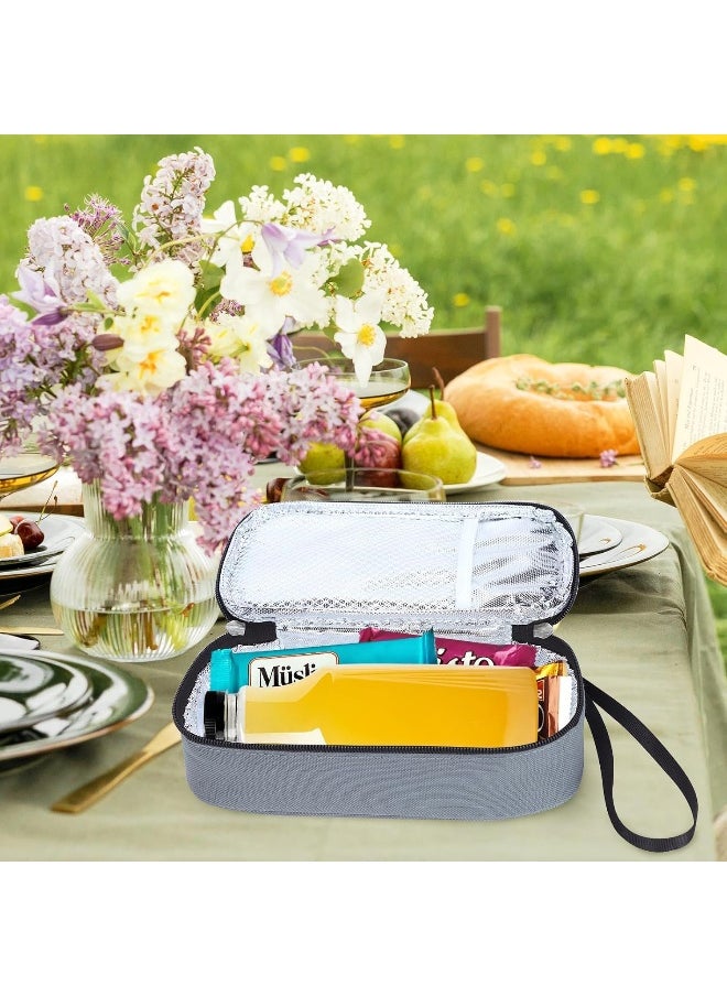 ISUSSER Breastmilk Cooler Bag with Ice Pack, Portable Insulated Breast Milk Storage Cooler Bag, Small Stylish Breastmilk Storage Bag Cooler with Wrist Strap (Grey)
